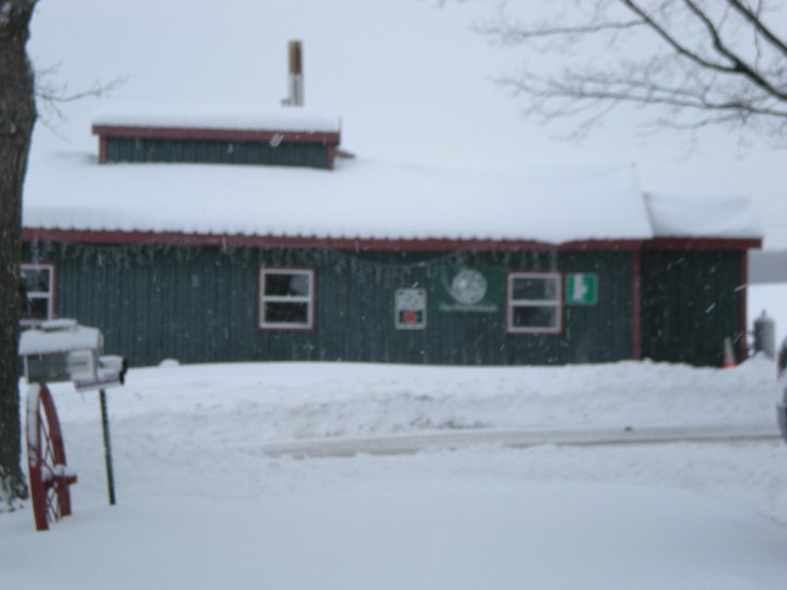 our sap house in the winter time