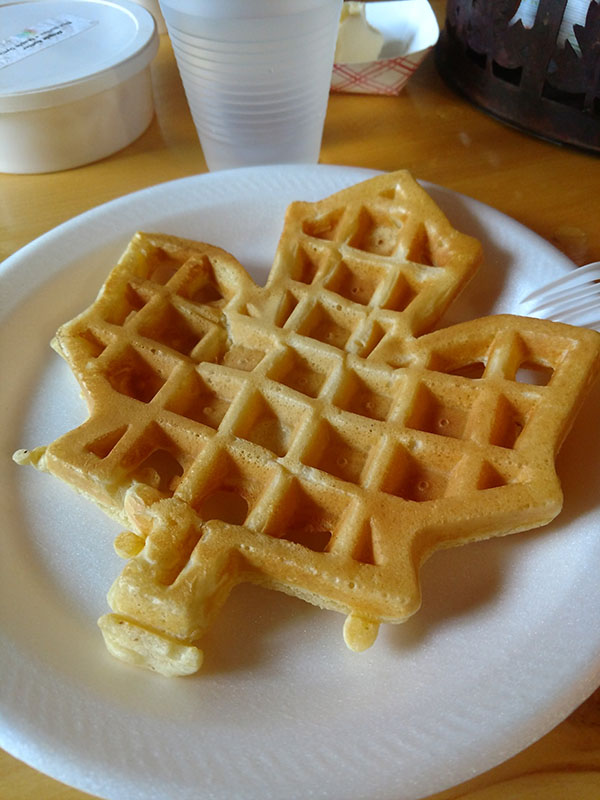 maple leaf shaped waffle